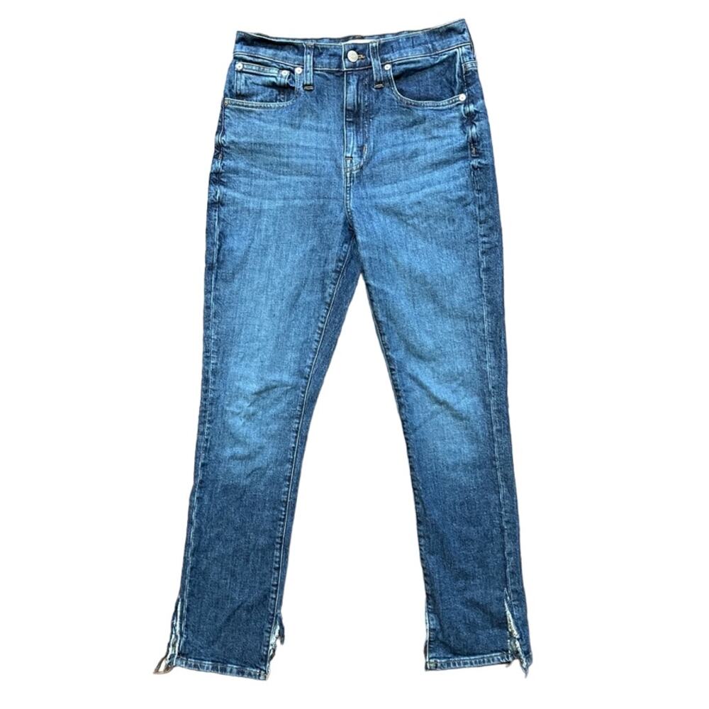 MADEWELL The High Rise Slim Boy Jean in Medium wash  Split ankle  SZ 25